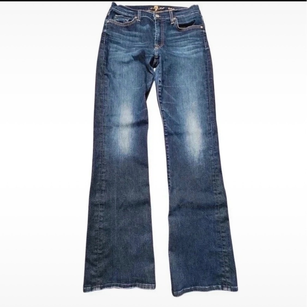 7 For All Mankind Bootcut Jeans Dark Wash Stretch Denim Size 29